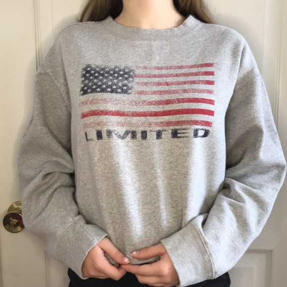 The Limited Freestyle USA Flag Sweatshirt Size L - Picture 1 of 5